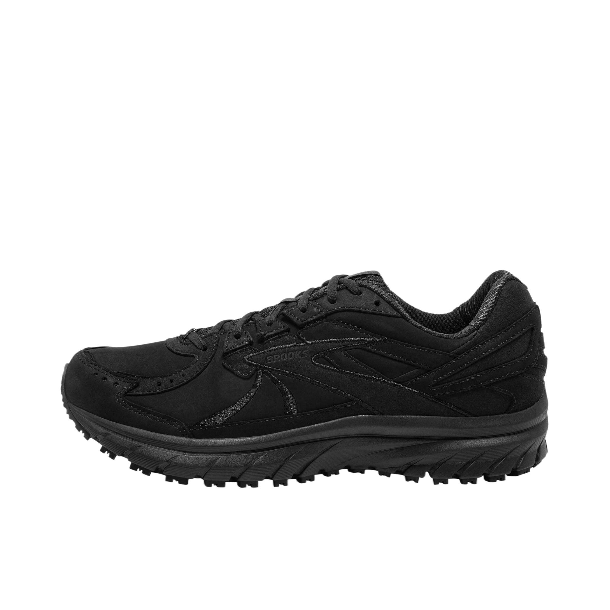 推荐商品：Brooks/布鲁克斯 Zeal Walker 跑鞋 系带圆头橡胶平跟 黑色