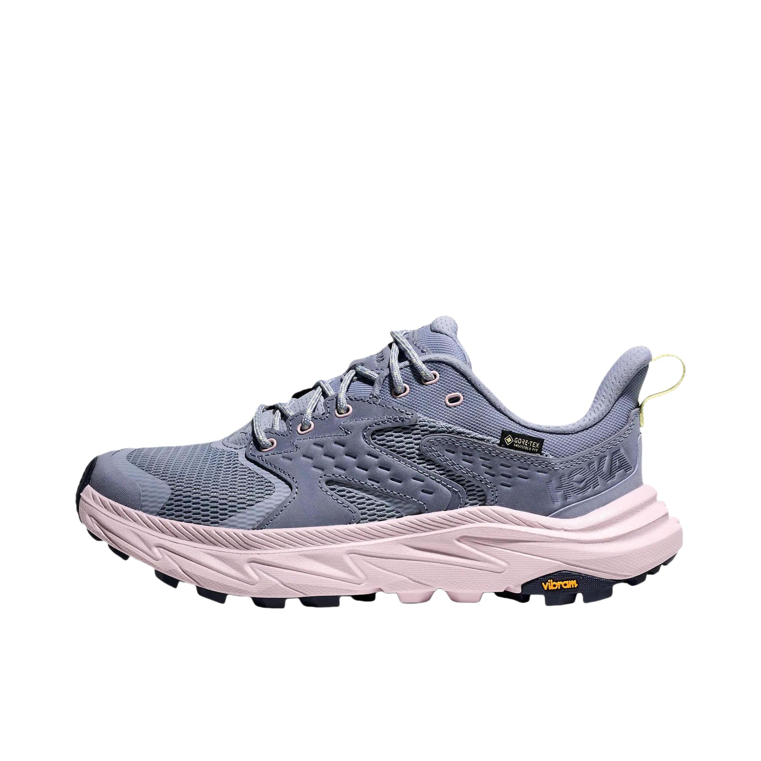 推荐商品：HOKA ONE ONE Anacapa 2 牛皮 增高 防滑耐磨 织物 合成革 防水 登山鞋 户外休闲鞋 宁静蓝 
