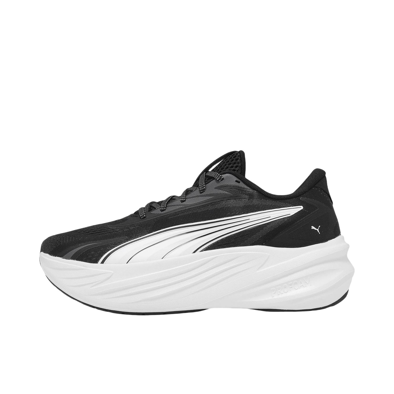 推荐商品：Puma/彪马 Maxima Pro 跑鞋 厚底系带圆头减震耐穿支撑回弹 黑色/白色