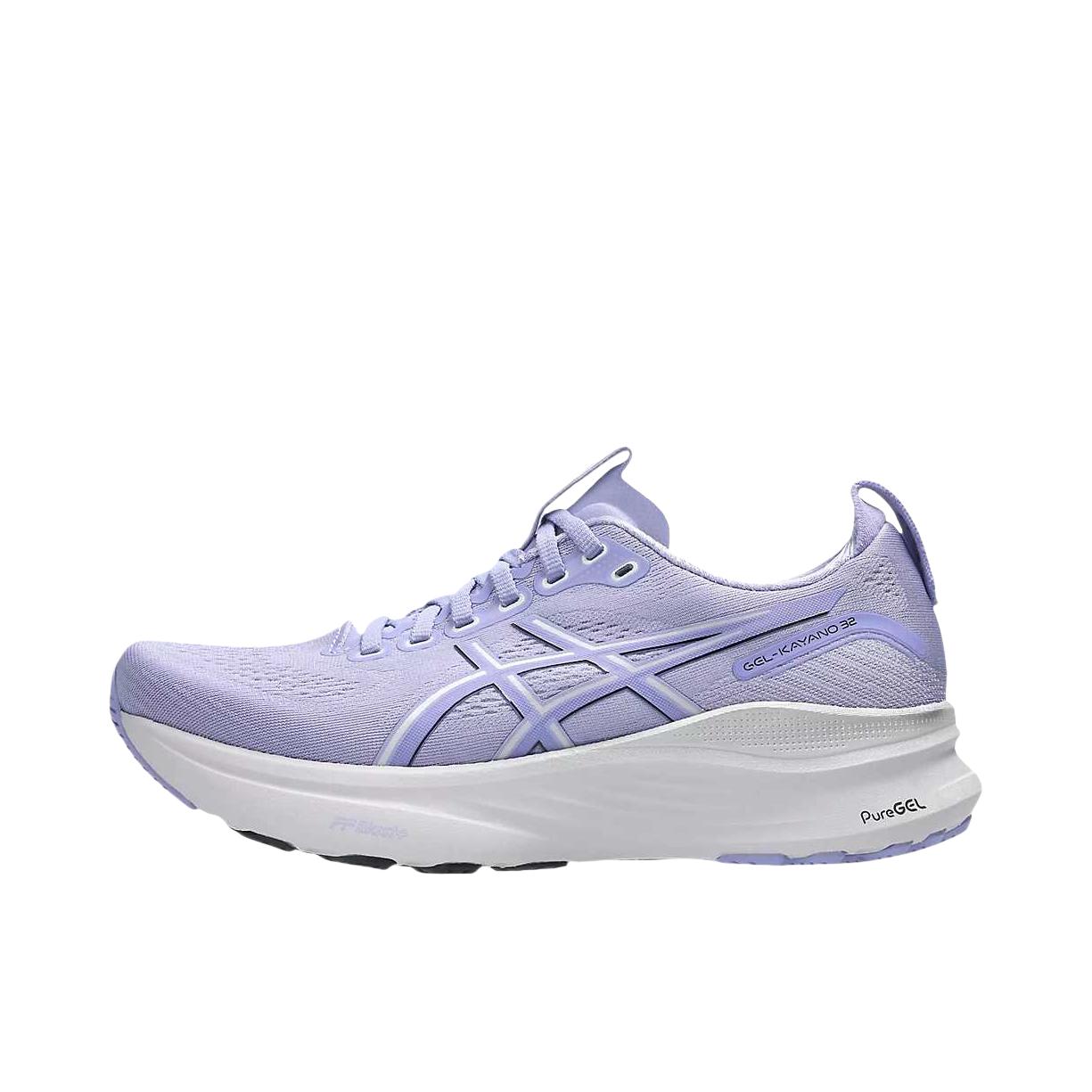 推荐商品：Asics/亚瑟士 GEL-KAYANO 32 跑鞋 防滑耐磨稳定支撑缓震回弹轻量训练圆头体测夜跑短跑 蓝铃花/纯银色