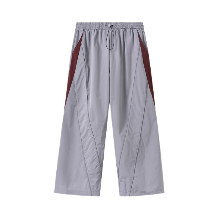 推荐商品：All Night Days 直筒解构拼接撞色反光运动长裤 AD2023XZ02 灰