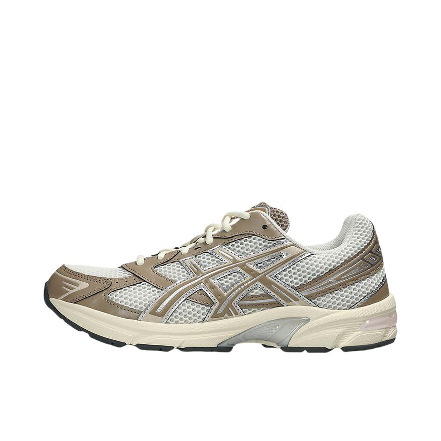 推荐商品：Asics/亚瑟士 Gel-1130 跑鞋 防滑耐磨缓震抓地织物网布透气复古马拉松短跑贴合圆头千禧风 白色/棕色/银色