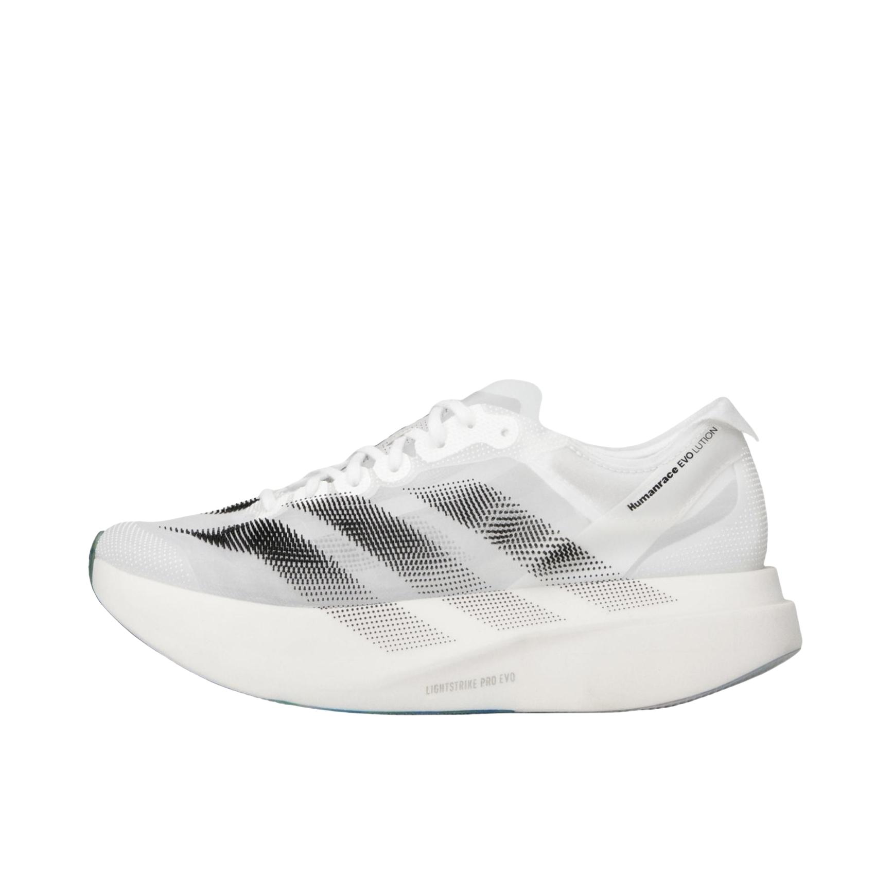 推荐商品：adidas Adizero Adios Pro Evo 1 跑鞋 能量碳柱碳板网布缓震防滑耐磨马拉松竞速轻便 Pharrell Williams联名/白色/黑色