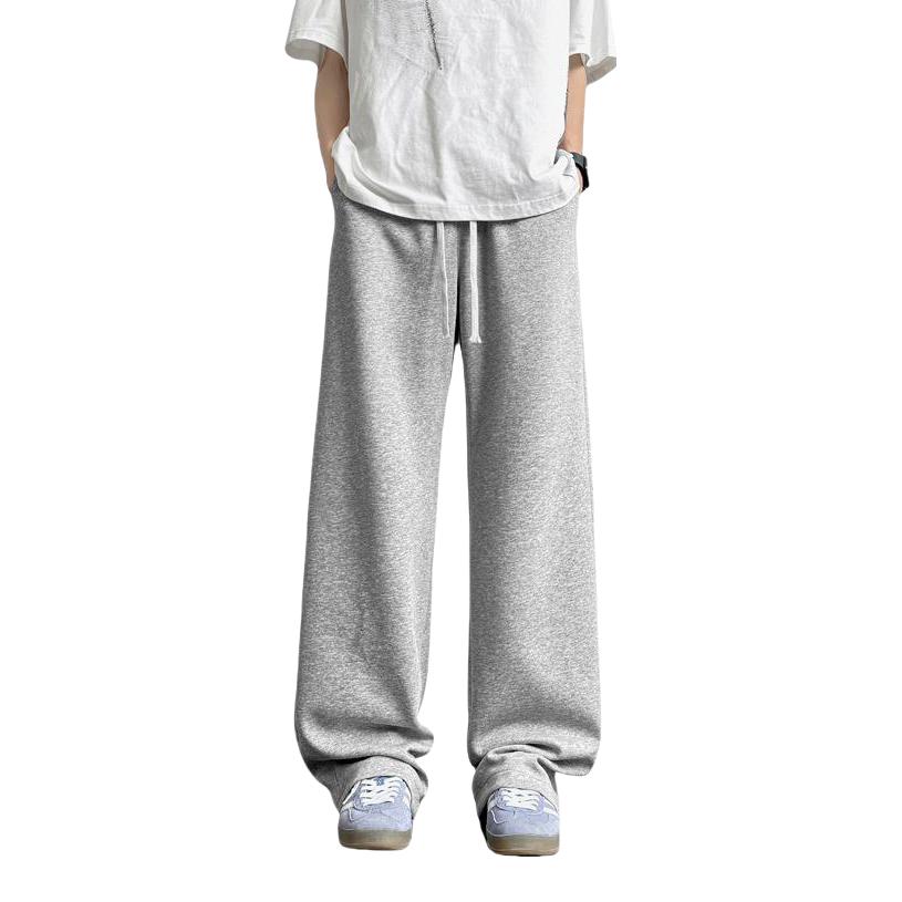 推荐商品：FRLMK 亲肤透气直筒休闲裤 MG-X718X1-TP01 麻灰