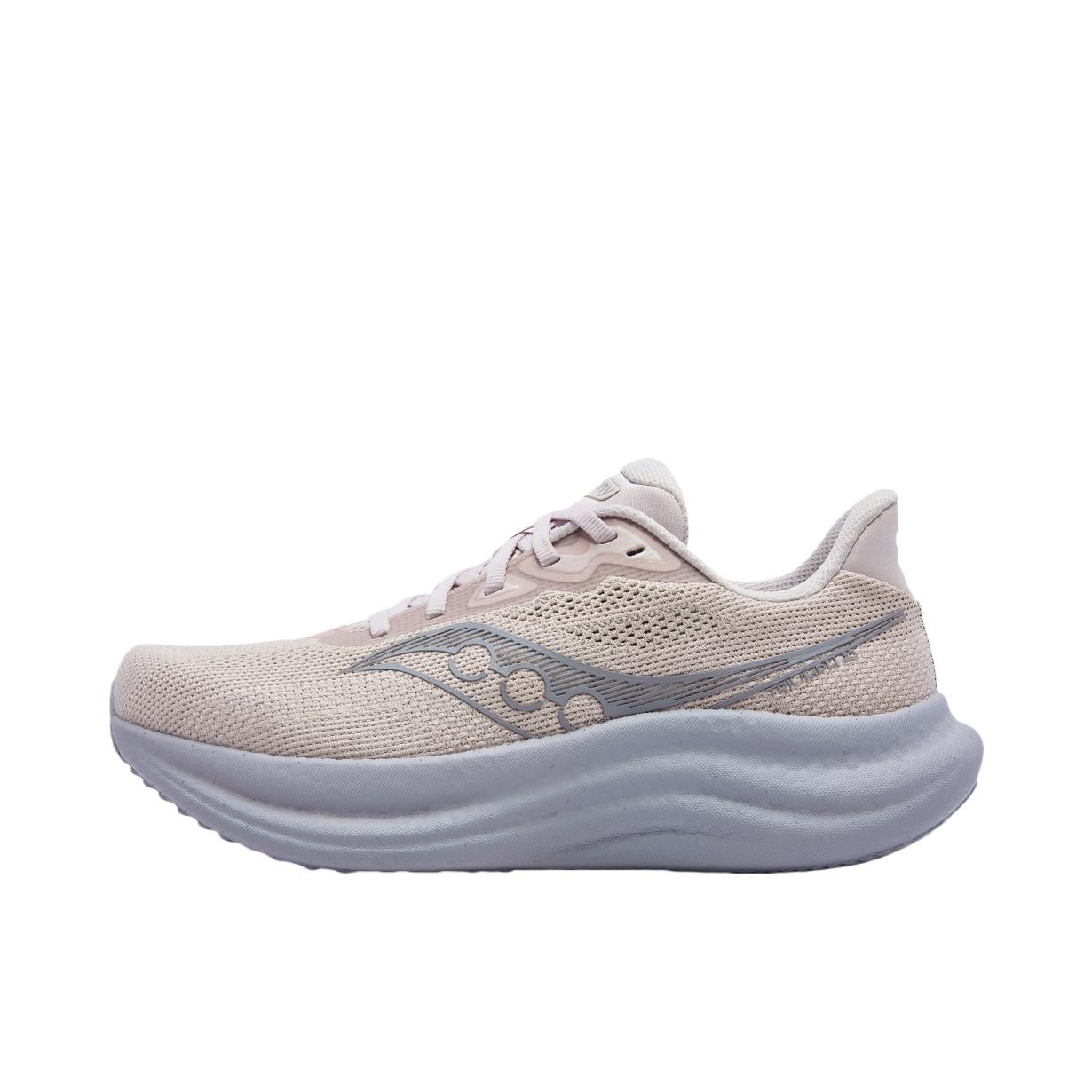 推荐商品：Saucony/索康尼 Triumph 胜利 23 跑鞋 慢跑缓震支撑训练防滑轻便 灰色/褐色
