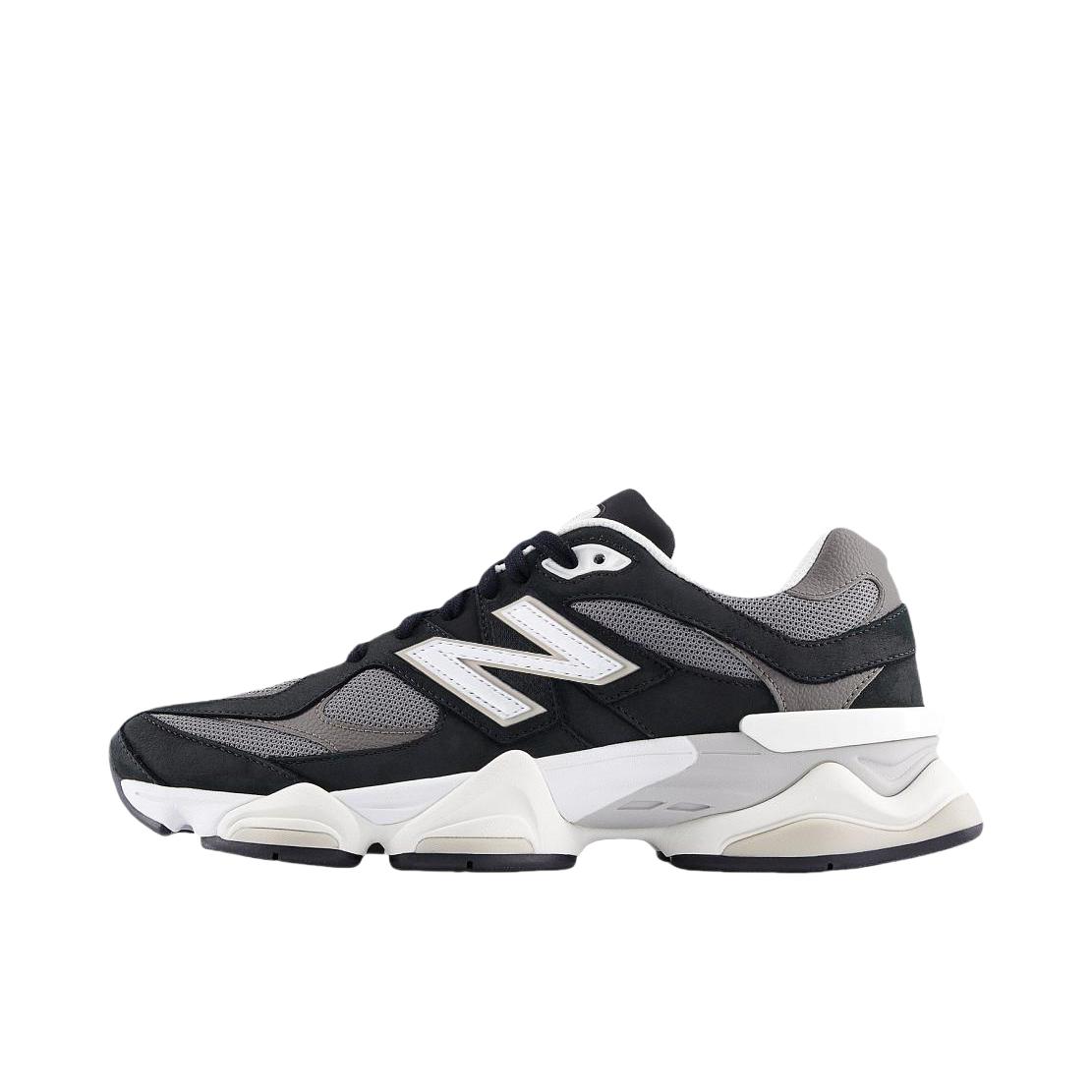 推荐商品：New Balance 9060 跑鞋 绒面革舒适减震网面透气防滑耐磨拼接复古增高圆头贴合耐穿 黑色/珍珠白