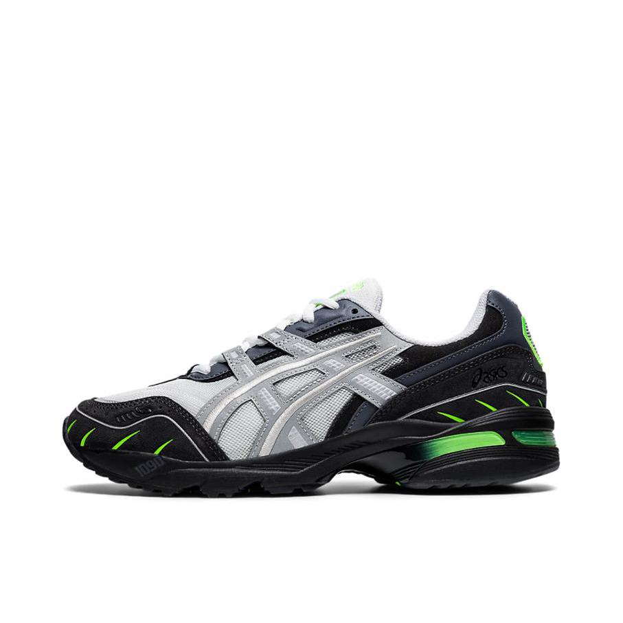 推荐商品：Asics/亚瑟士 Gel-1090 跑鞋 防滑耐磨舒适透气缓震稳定复古织物合成革慢跑耐用流光风 黑色/白色/灰色