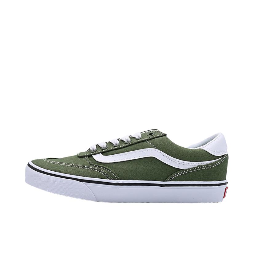 推荐商品：Vans/范斯 Brooklyn LS 板鞋 低帮系带厚底防滑耐磨舒适减震百搭复古薄底 白色/绿色
