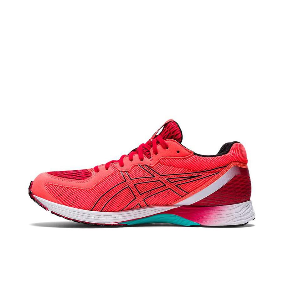 推荐商品：Asics/亚瑟士 Tartheredge 2 跑鞋 防滑耐磨舒适回弹网布透气百搭 2E/橙红/蓝色