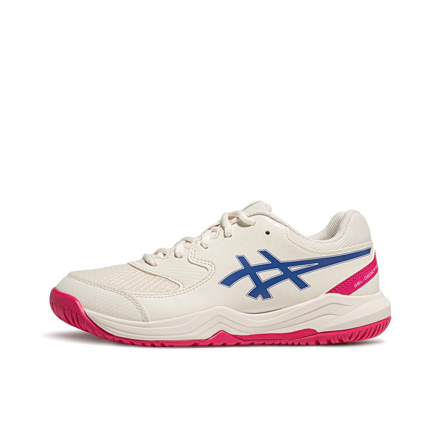 推荐商品：Asics/亚瑟士 Gel-Dedicate 8 合成革 稳定支撑 网面透气 减震耐磨 网球鞋 米色 