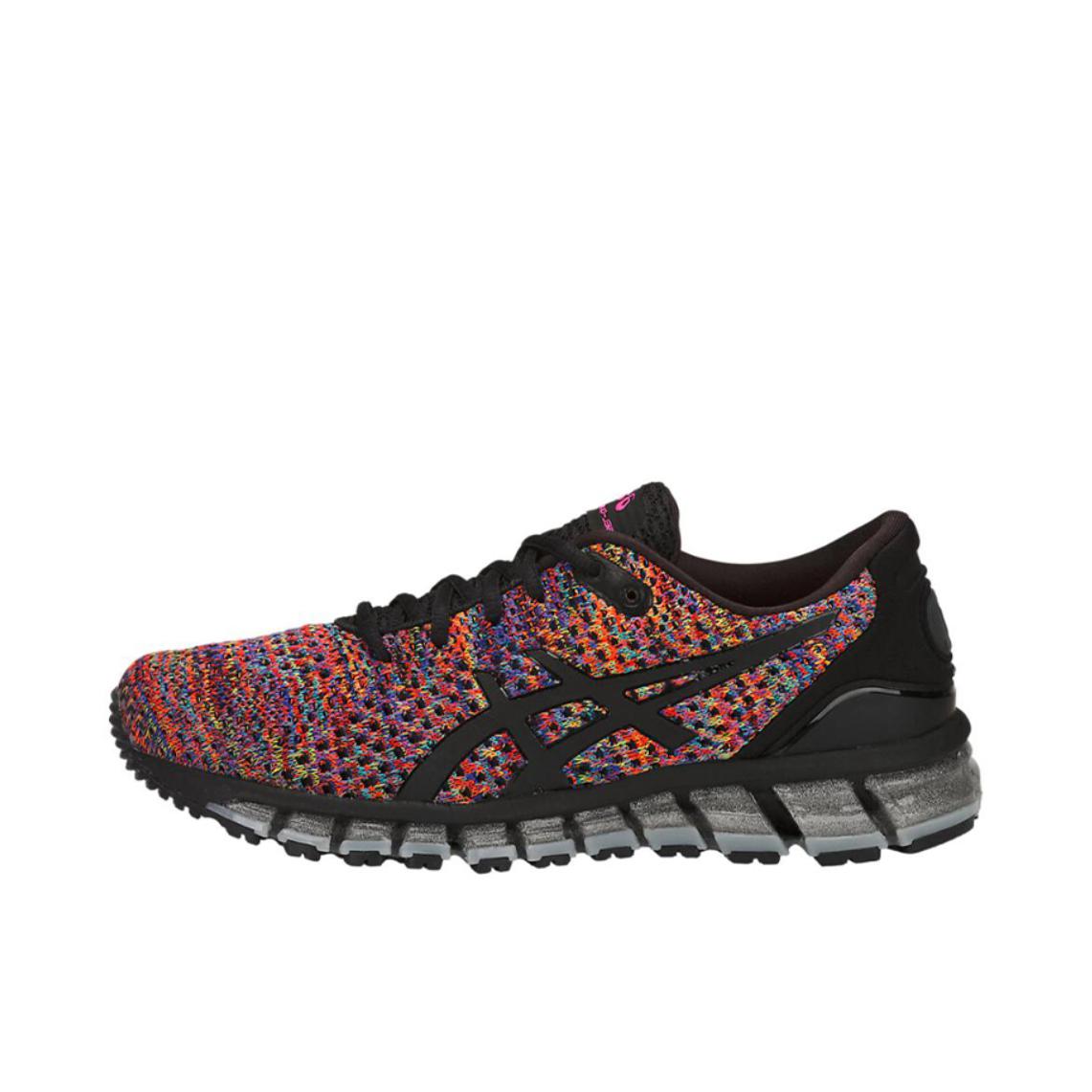 推荐商品：Asics/亚瑟士 Gel-Quantum 360 Knit 2 舒适透气 减震耐磨 跑鞋 Black/Rainbow Multi/Black 黑色彩虹
