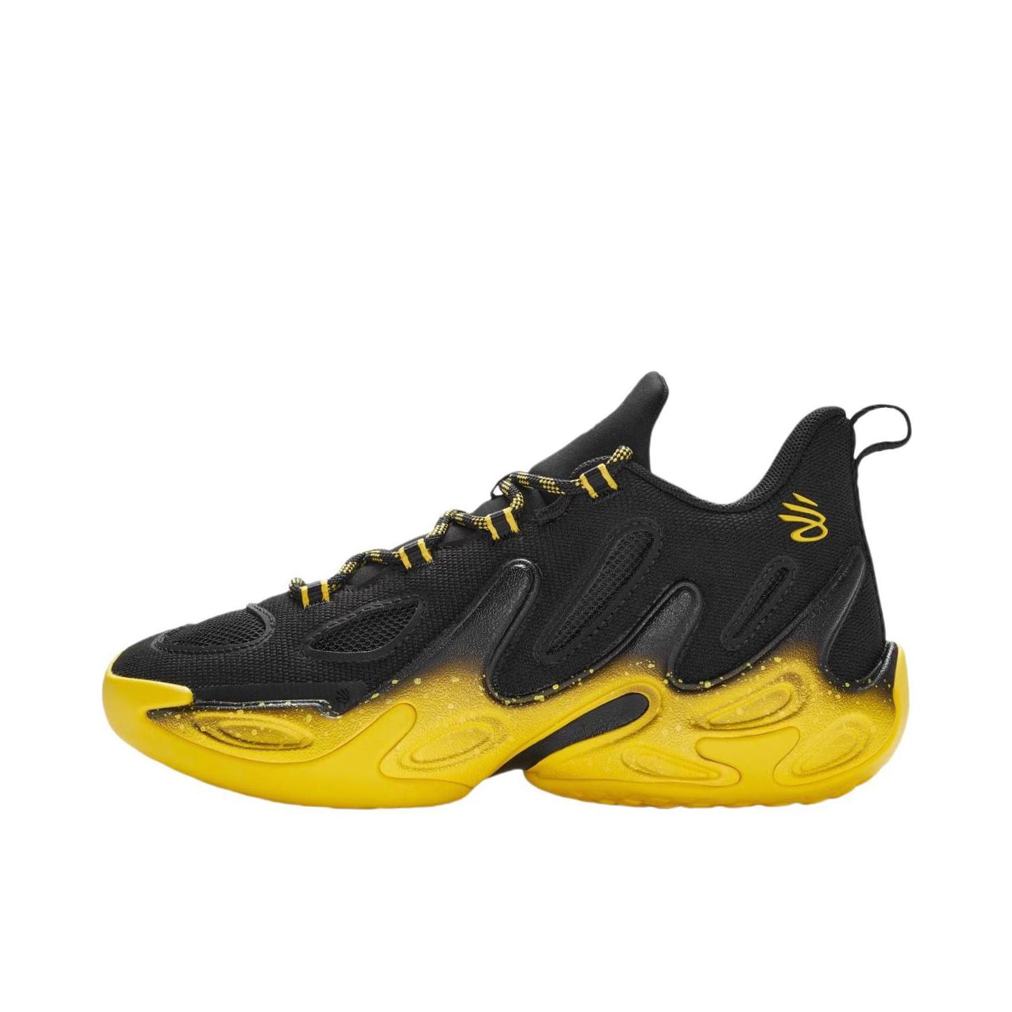 推荐商品：Under Armour/安德玛 Curry 13 篮球鞋 中帮圆头厚底实战缓震情侣 大童/黑色