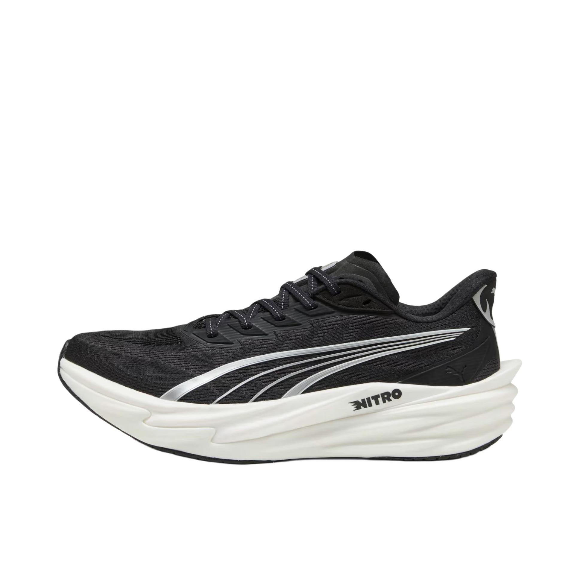 推荐商品：Puma/彪马 Deviate Nitro 4 彪破4 跑鞋 舒适缓震防滑贴合回弹长距离氮气科技日常跑轻便竞速 2E宽/黑色