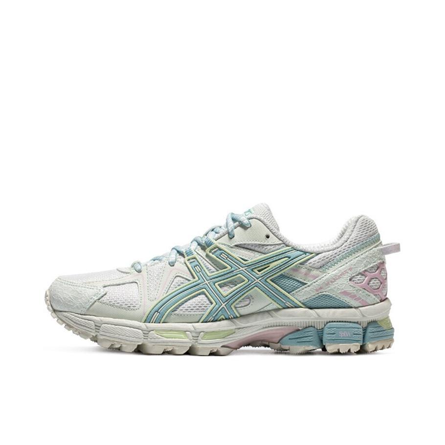 推荐商品：Asics/亚瑟士 Gel-Kahana 8 越野跑鞋 抓地稳定增高缓震回弹网面复古稳定支撑 女款/蓝色/米色