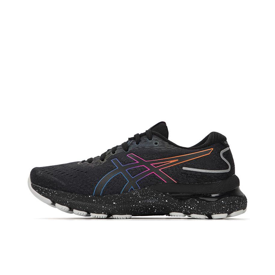 推荐商品：Asics/亚瑟士 Gel-Nimbus 24 跑鞋 圆头包裹轻便缓震透气稳定支撑回弹复古碳板织物夜跑 黑色/多彩色