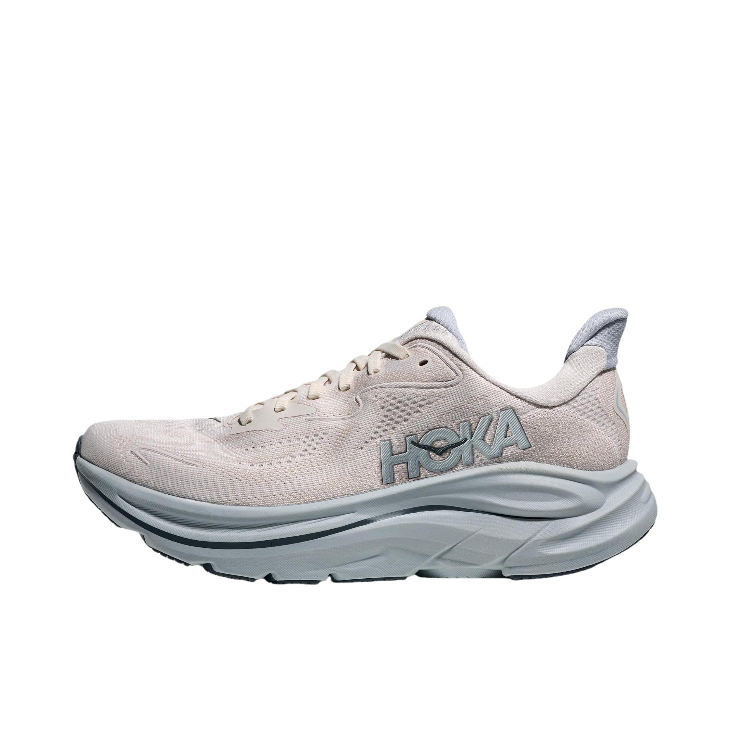 推荐商品：HOKA ONE ONE  CLIFTON 10  轻量 缓震 防滑 入门 训练 克利夫顿 10 跑鞋 米色/蓝色