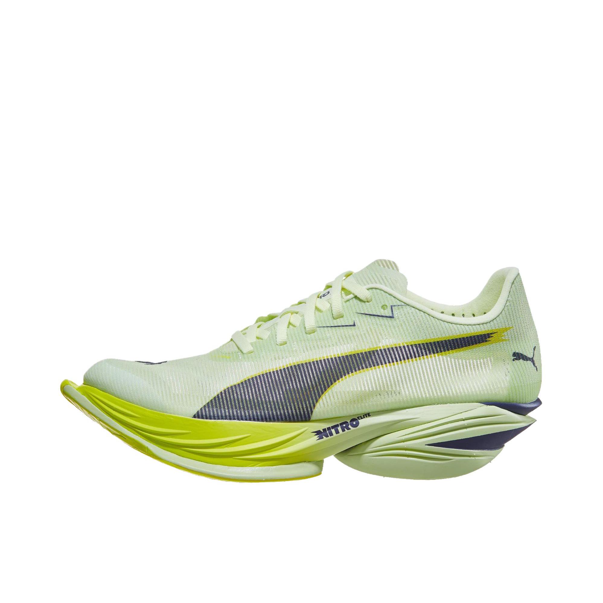 推荐商品：Puma/彪马 FAST-R NITRO Elite 3 异爪 缓震 防滑 轻量 系带 氮气碳板 马拉松 竞速 跑鞋 苹果绿 