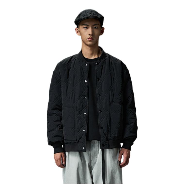 推荐商品：WEDENBORG SORONA日系复古工装菱形长袖棉服 黑