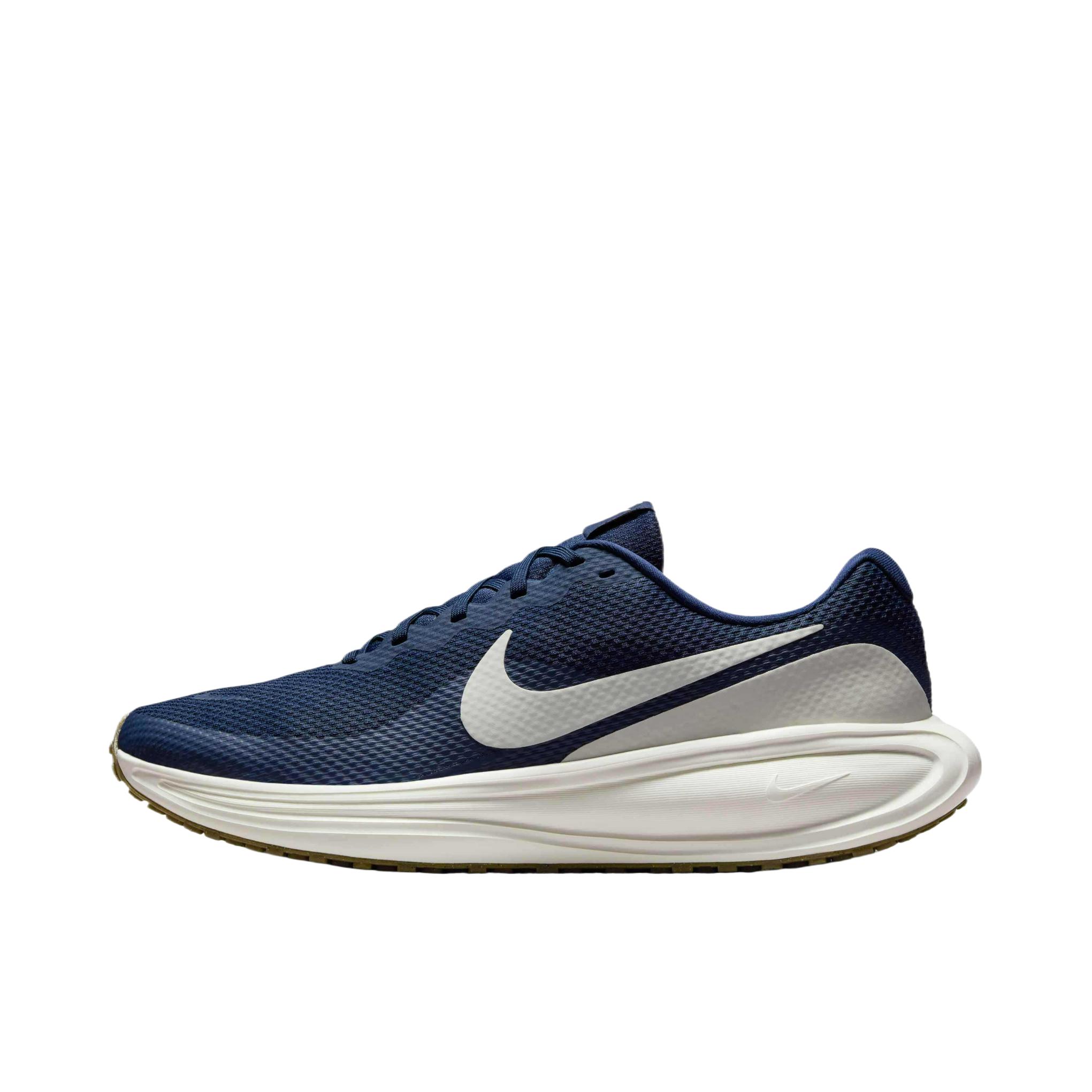 推荐商品：Nike Revolution 8 跑鞋 网布百搭防滑耐磨低帮缓震训练网面回弹轻便春夏支撑短跑贴合圆头 午夜藏青色/棕色/狼灰色/白色 