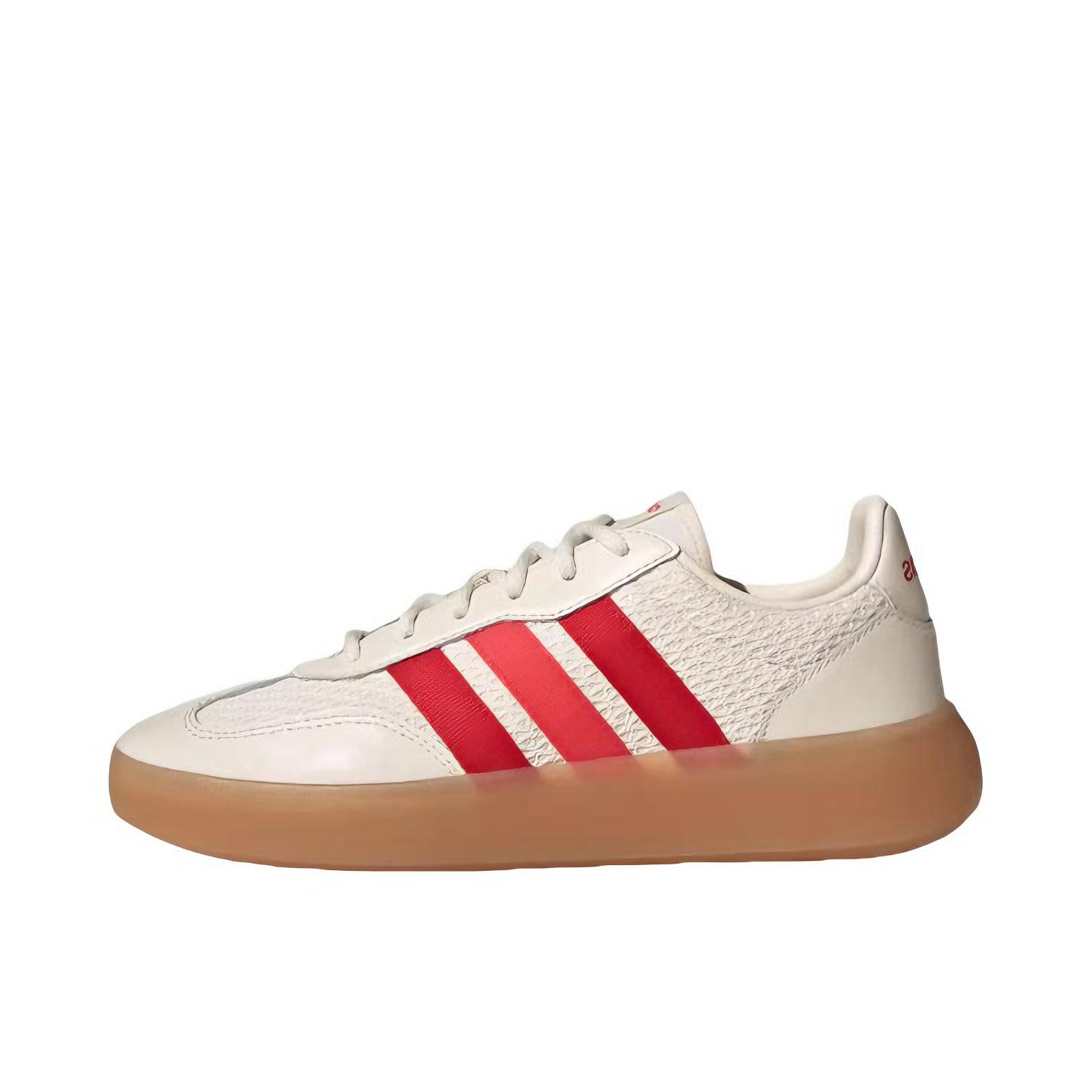 推荐商品：adidas BARREDA DECODE T头鞋 德训鞋 板鞋 百搭复古时尚简约防滑耐磨舒适轻便透气薄底贴合支撑 汉玉白/浅猩红/亮红色