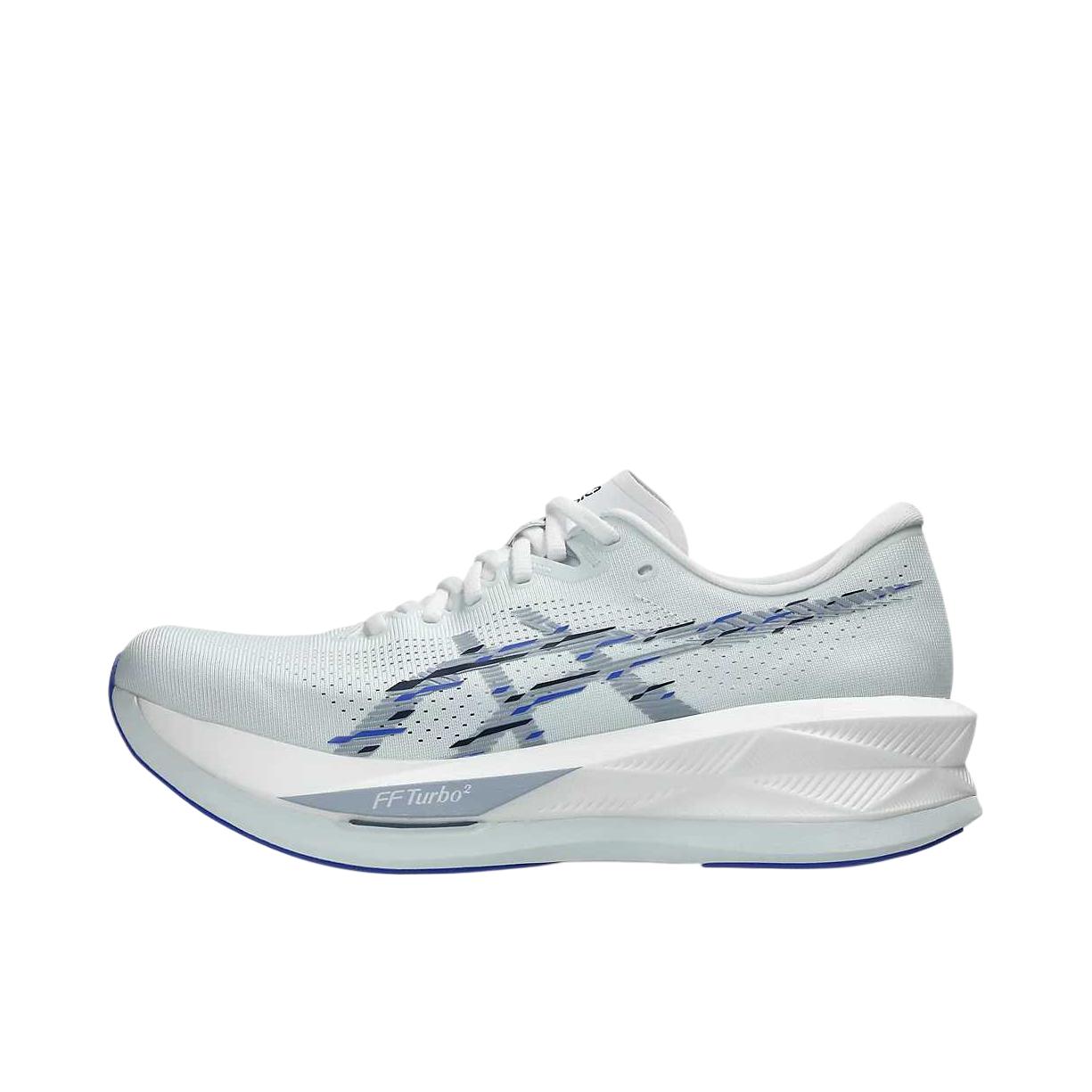 推荐商品：Asics/亚瑟士 Sonicblast 跑鞋 百搭橡胶圆头缓冲轻量回弹训练马拉松竞速 北极蓝/灰蓝色