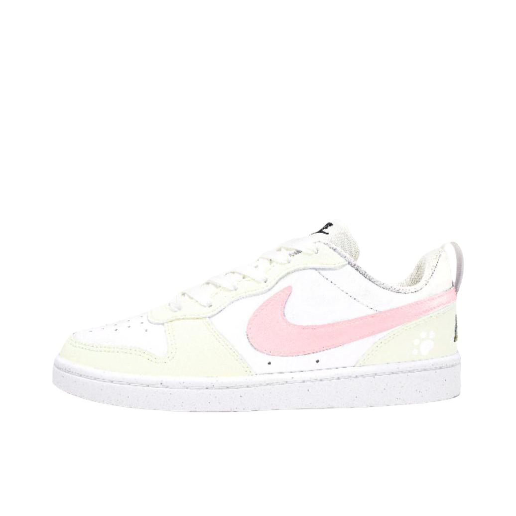 推荐商品：【定制球鞋】 Nike Court Borough 板鞋 防滑防水轻便减震手绘减龄做旧甜酷高街合成革甜妹包裹性复古婚鞋增高小白鞋薄底秋冬脏脏鞋 大童/蜜糖猫猫