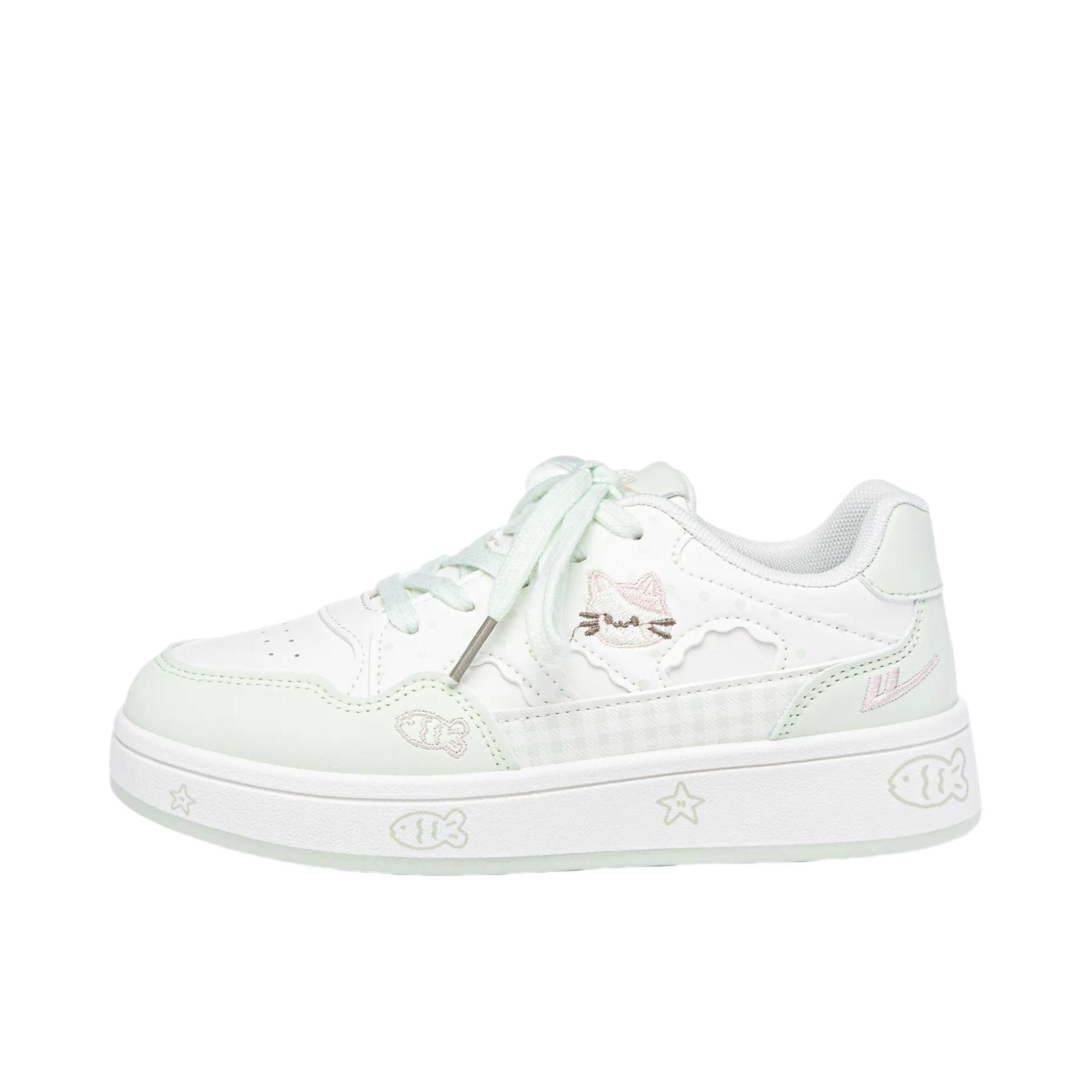 推荐商品：回力 板鞋 百搭时尚潮流 WXY(S)-5616N 旗舰款/女款/白色/绿色
