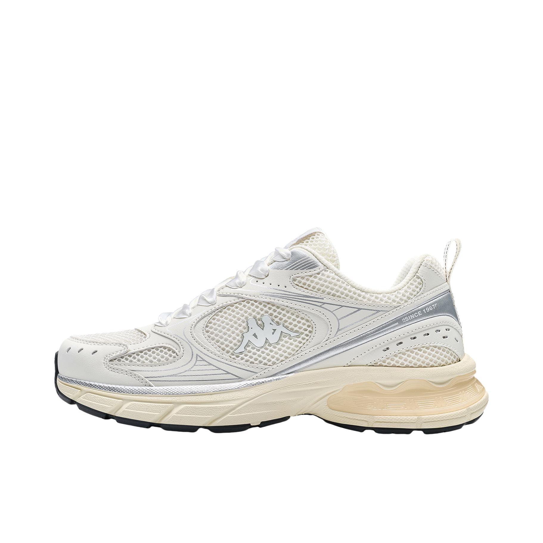 推荐商品：Kappa 6906 老爹鞋 复古减震回弹增高 奶酪白/银色