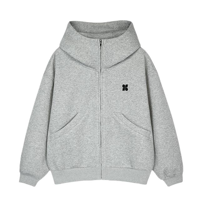 推荐商品：KING PRINCE 开衫空气层连帽长袖卫衣 KPFW2024091F 花灰