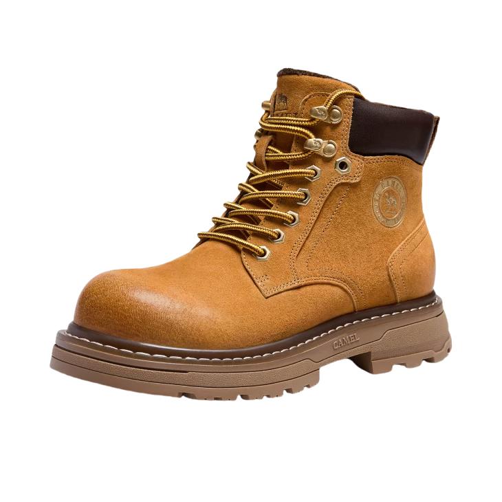 推荐商品：骆驼 金甲 马丁靴 工装靴 真皮轻便耐磨舒适减震百搭复古英伦 黄标/沙漠黄