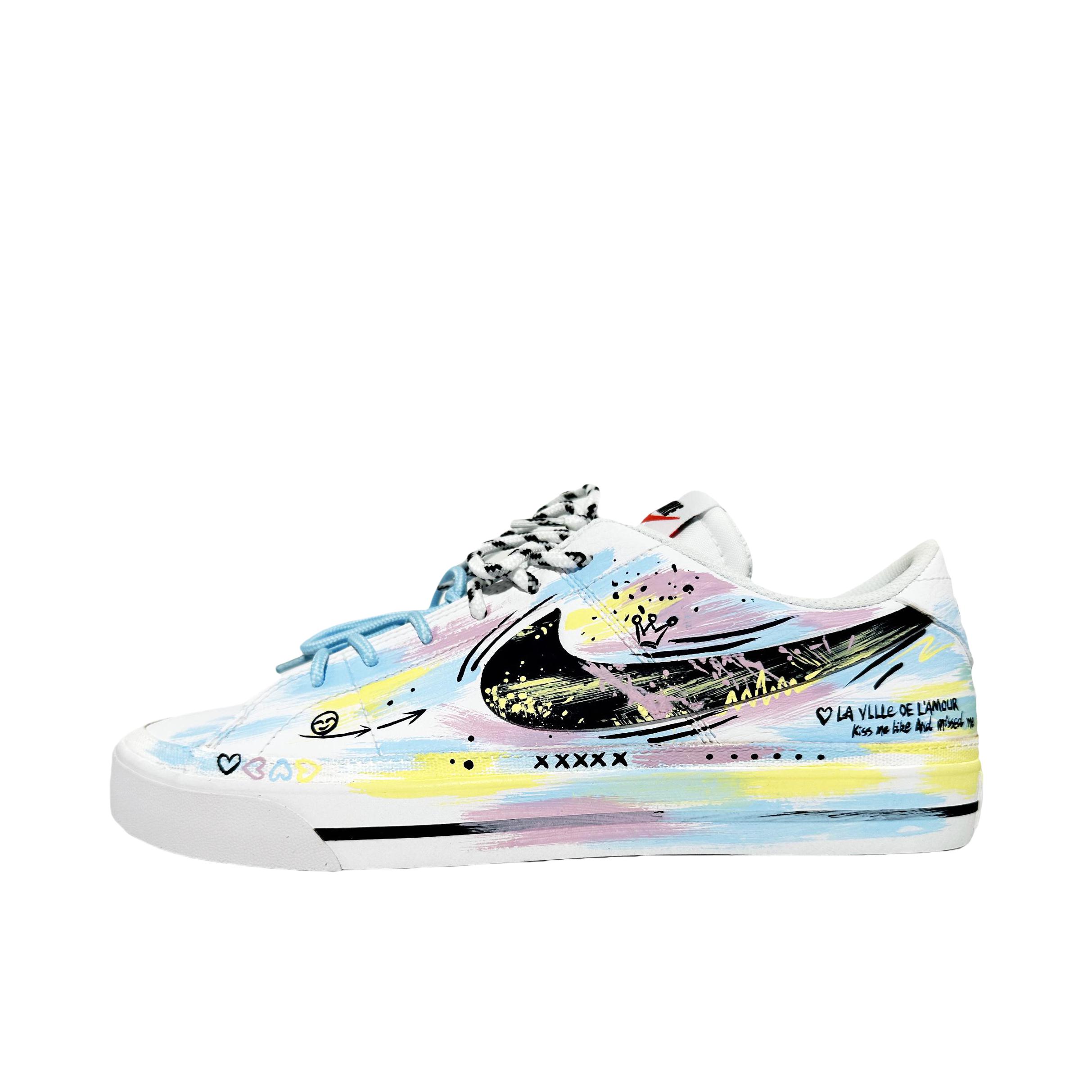 推荐商品：【定制球鞋】 Nike Court Legacy 板鞋 帆布做旧防滑耐磨舒适减震轻便合成革潮流简约复古美式休闲 爱情宣言