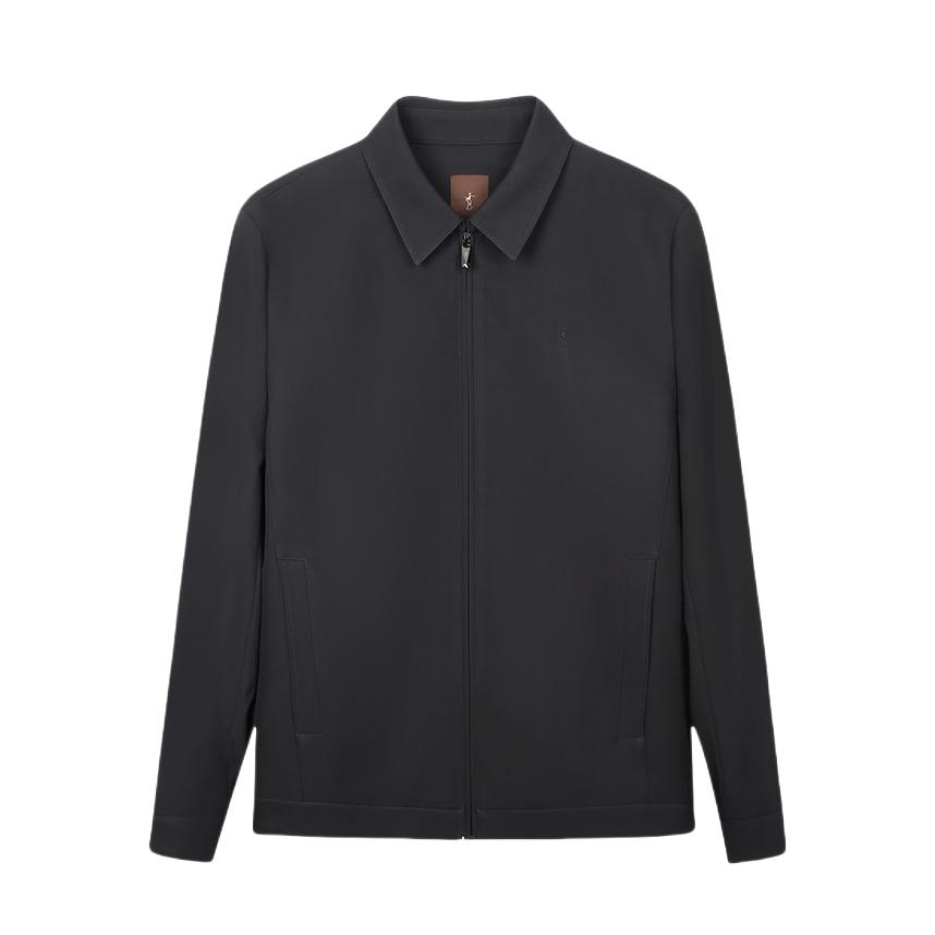 推荐商品：TRIES/才子 修身短款翻领长袖夹克 22255E0521 黑