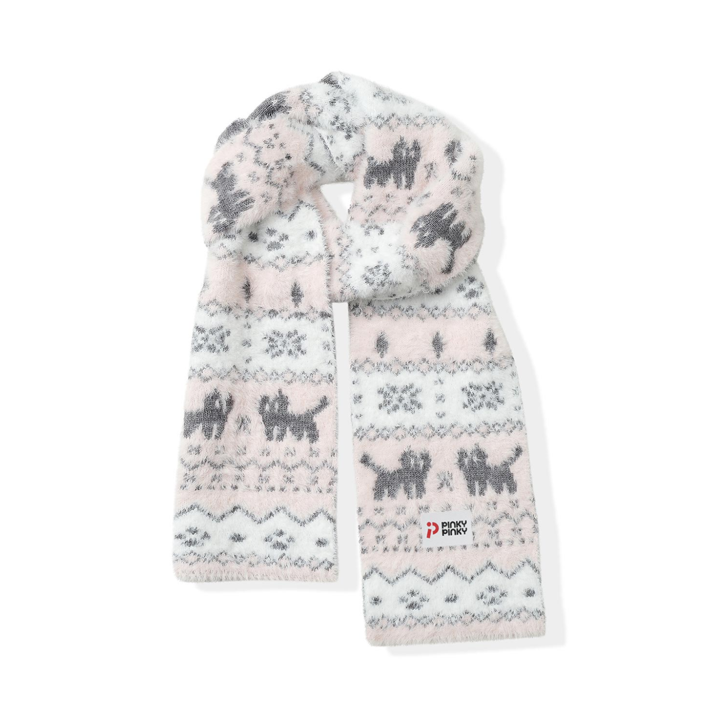 推荐商品：PinkyPinky皮可皮 费尔岛双面提花针织围巾 XF-WJ006