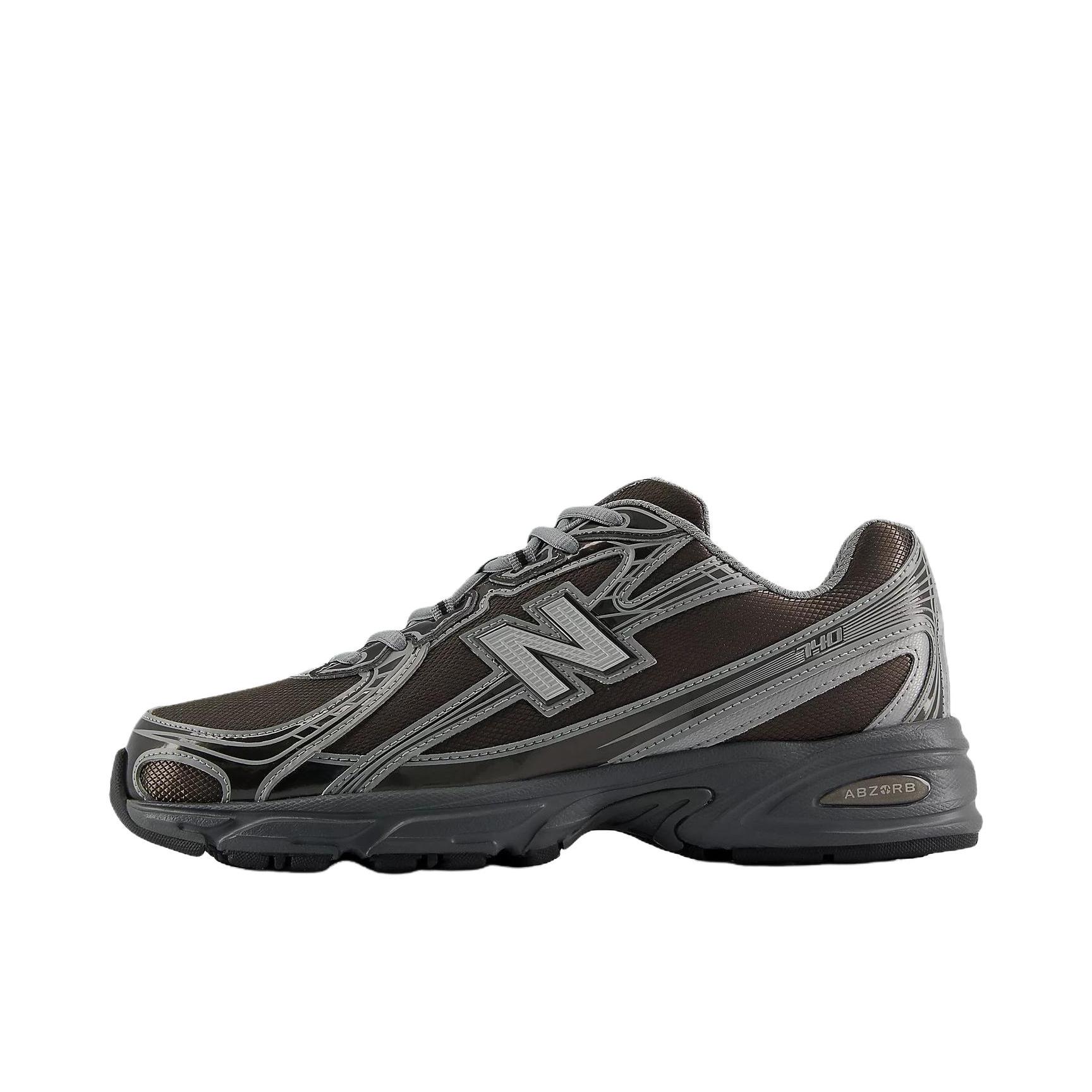 推荐商品：New Balance 740 跑鞋 增高防滑耐磨透气低帮系带拼接圆头千禧风贴合支撑耐穿 银色/褐色