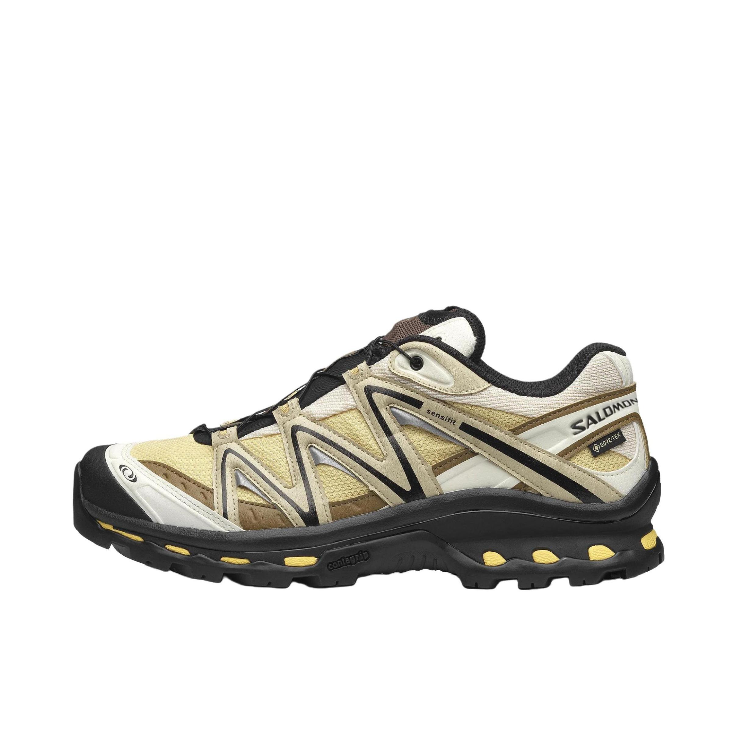 推荐商品：Salomon/萨洛蒙 XT-Quest ADV 越野 防水 稳定支撑 减震 网布 包裹性 户外休闲鞋 浅黄色/白色