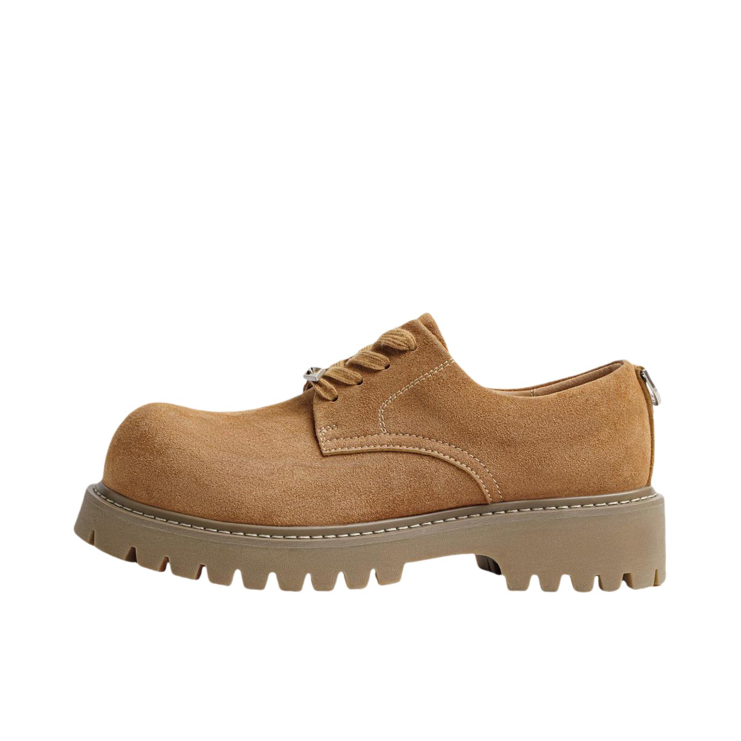 推荐商品：马登 马丁靴 德比防滑厚底美式增高大圆头 MD2601515 黄色/棕色