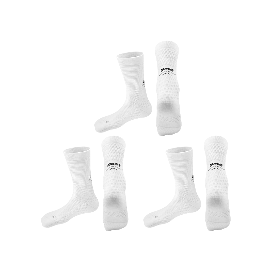 推荐商品：itb/氢蓝 简约字母防滑减震加厚运动毛巾底长筒袜 595-569