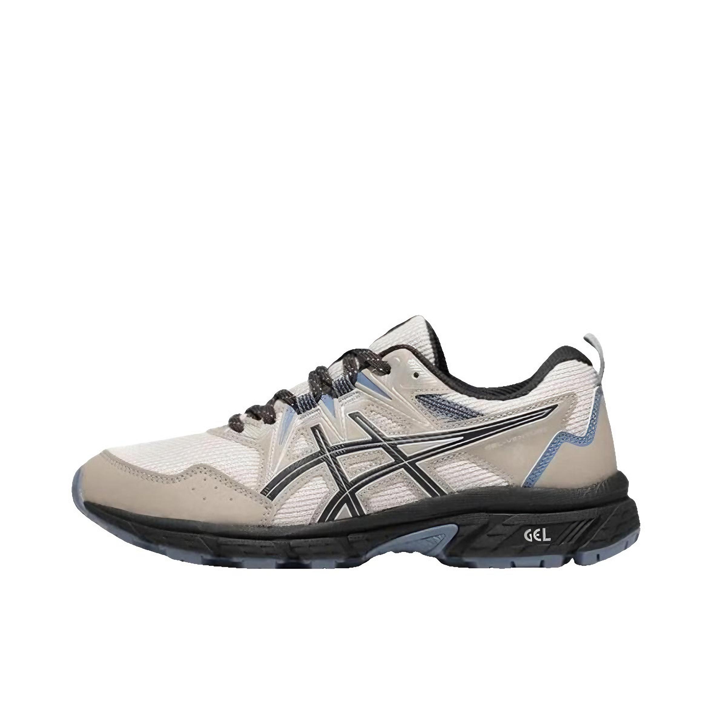 推荐商品：Asics/亚瑟士 Gel-Venture 8 跑鞋 缓冲抓地网面透气缓震防滑耐磨时尚复古越野型回弹包裹性 灰色/蓝色