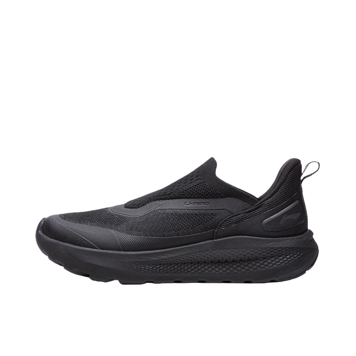 推荐商品：李宁 云逸 SLIP ON 运动休闲鞋 通勤懒人一脚蹬增高网面回弹厚底减震防滑 女款/黑色