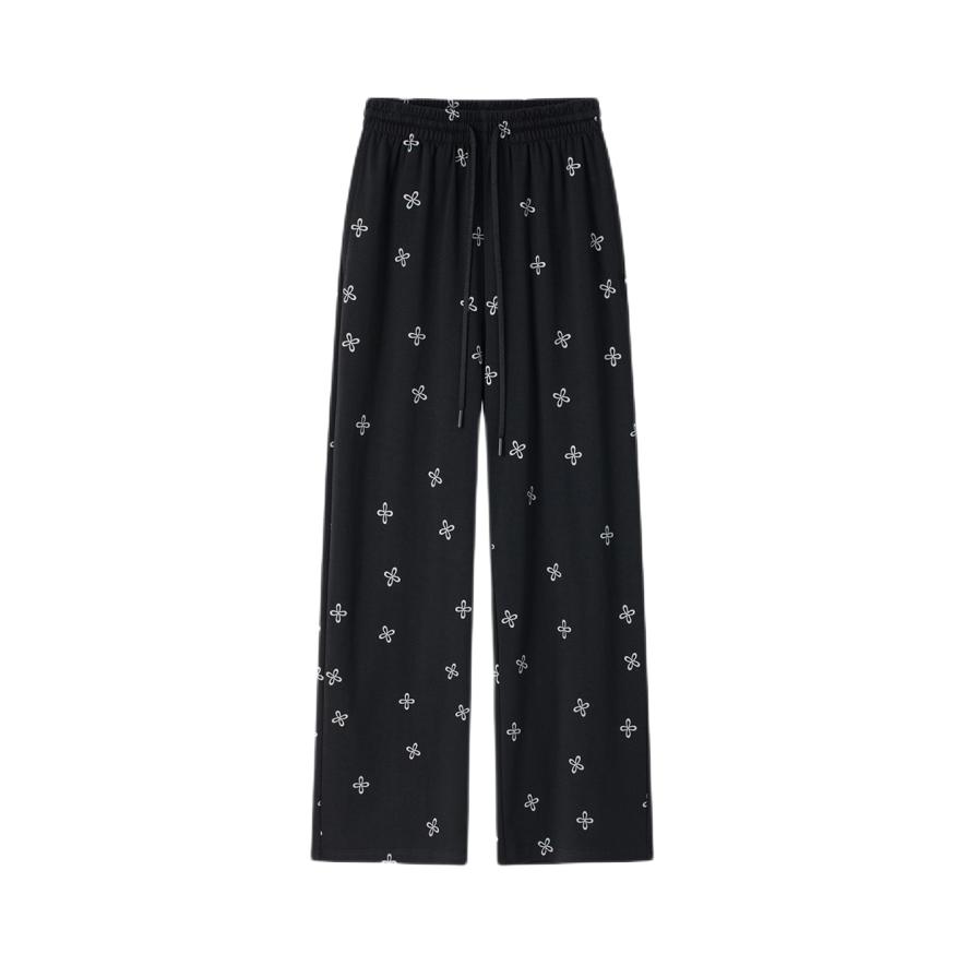 推荐商品：CLIMAX VISION 2026SS 直筒满印柔软休闲长裤 女装 FKZ294 黑