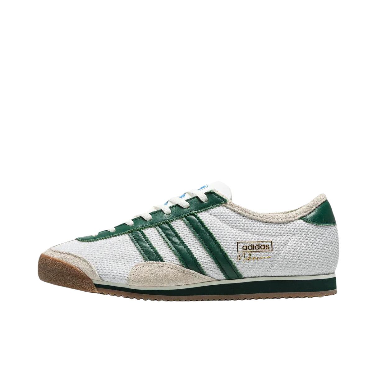 推荐商品：adidas Originals Melbourne 运动休闲鞋 低帮系带舒适 UP THERE联名/白色/绿色