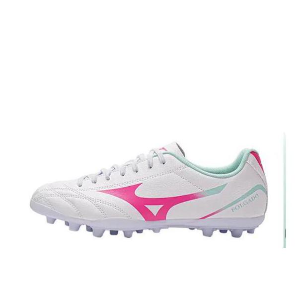 推荐商品：Mizuno/美津浓 Folgado Wide AG 人造草地 胶质短钉 抗冲击 足球鞋 白色/粉色
