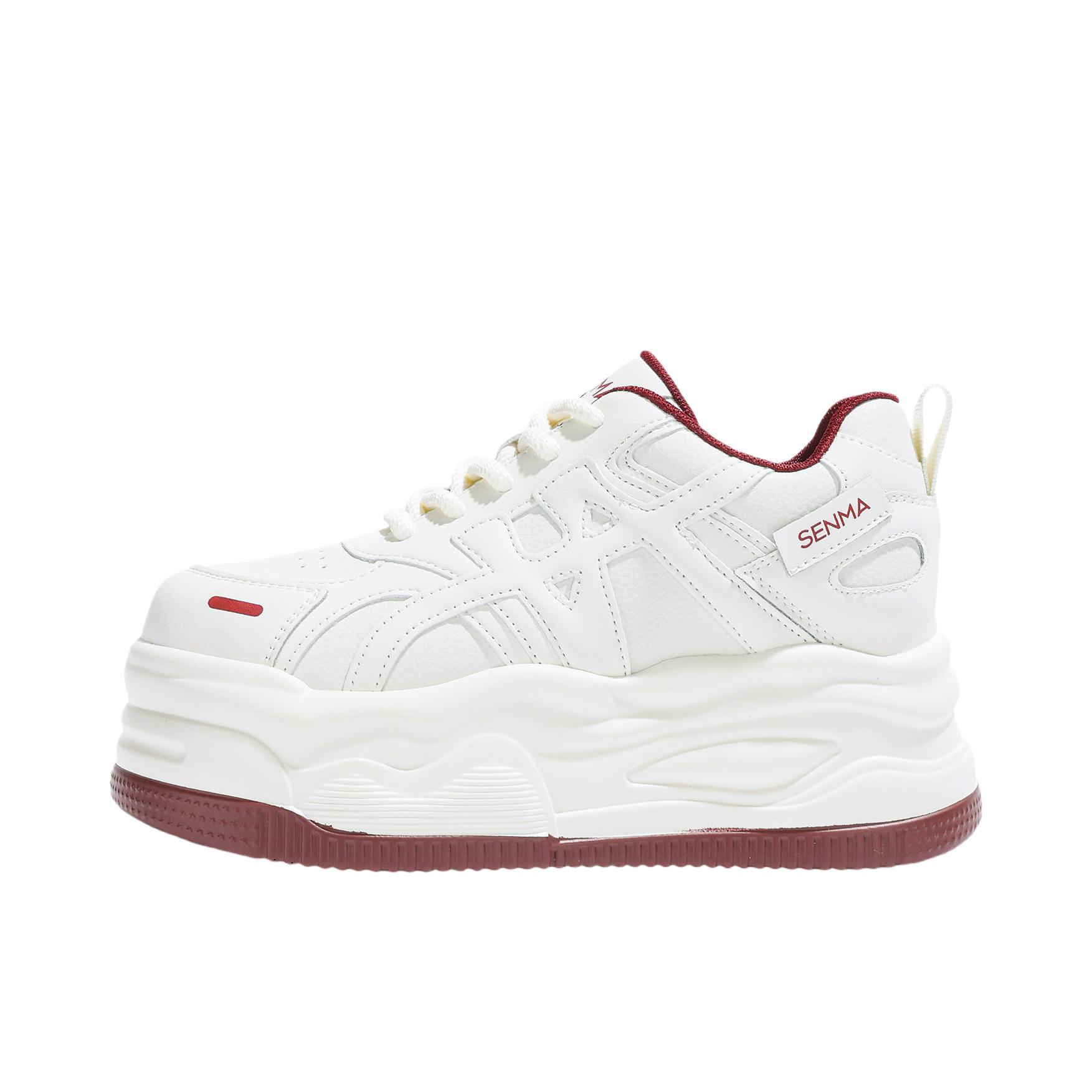 推荐商品：森马 板鞋 增高耐磨轻便 2595s 女款/米色/红色