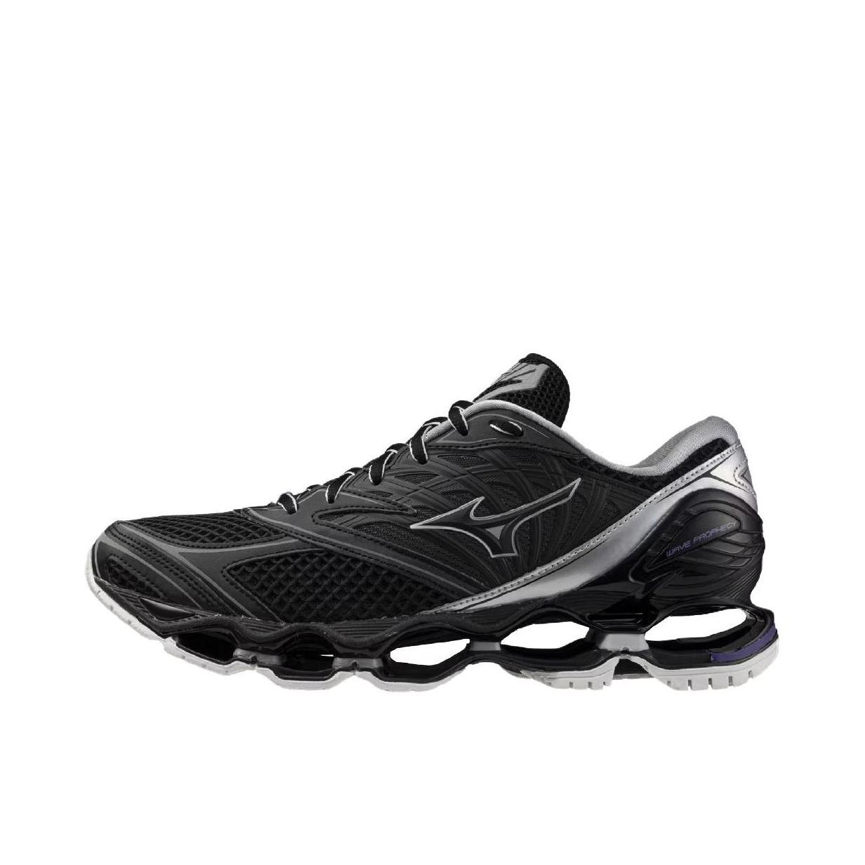 推荐商品：Mizuno/美津浓  Wave Prophecy LS  预言  缓震回弹 防滑耐磨 舒适轻便  网布  透气 拼接织物 合成革 支撑 百搭时尚 休闲运动  跑鞋 黑色/银色/白色
