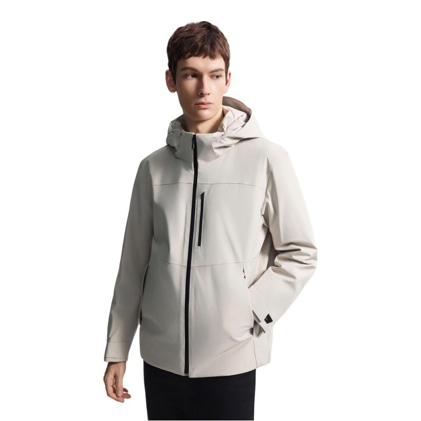 推荐商品：DIKENI/迪柯尼 通勤保暖连帽长袖羽绒服 1F640W638 皓月白