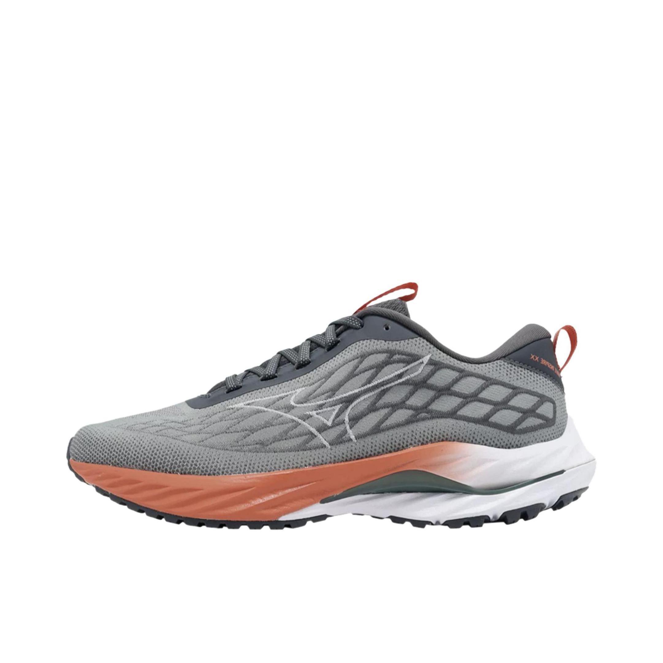 推荐商品：Mizuno/美津浓 Wave Inspire 20 稳定支撑 缓震 网布 跑鞋 Mizuno 灰色/白色/检红色