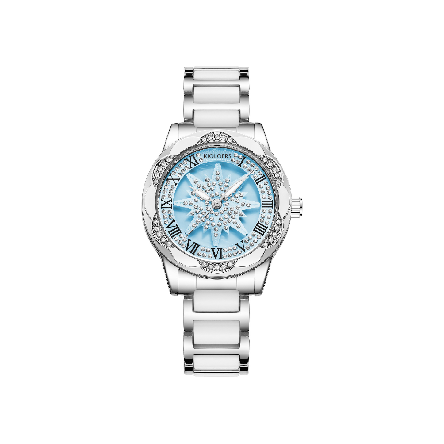 推荐商品：KIOLOERS/蔻洛思 梦幻旋转雪花时来运转时尚小众高级百搭防水石英女士手表