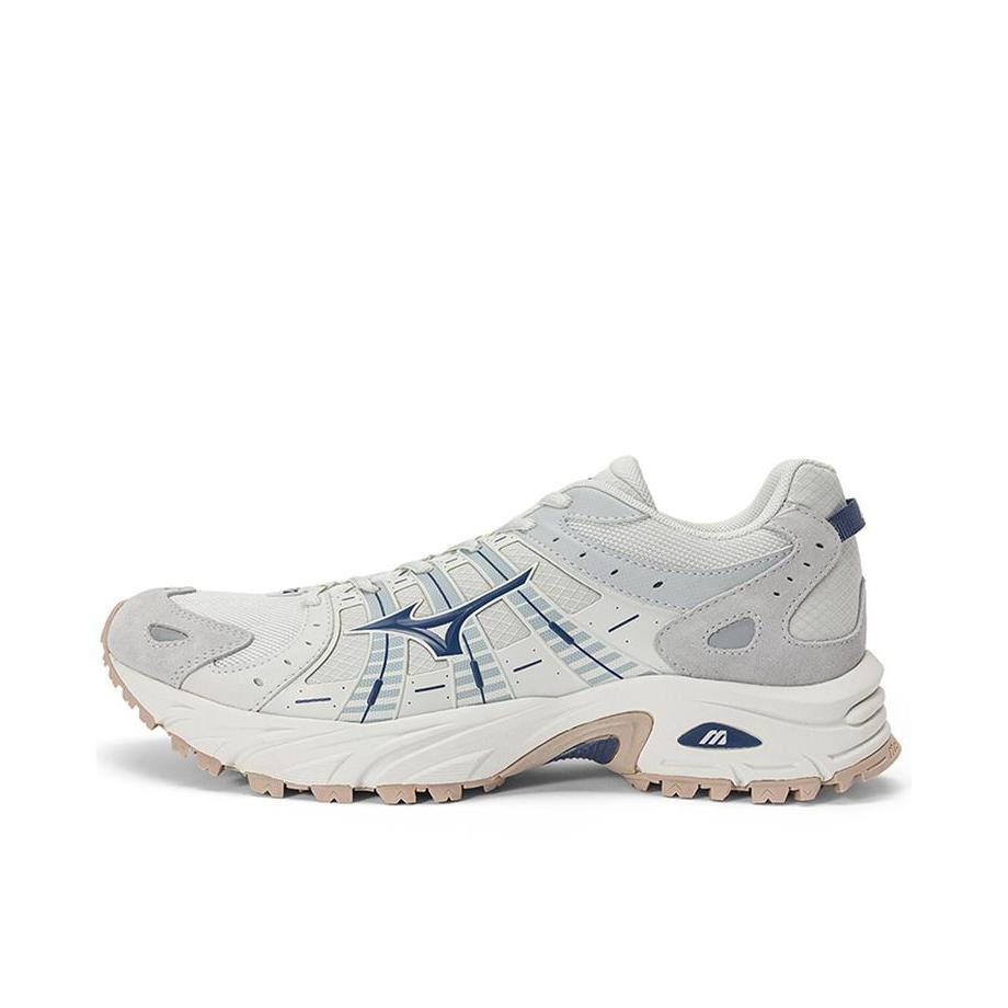 推荐商品：Mizuno/美津浓 LG 99 TRAIL 缓震耐磨 合成革 跑鞋 石灰白/浅灰/深蓝