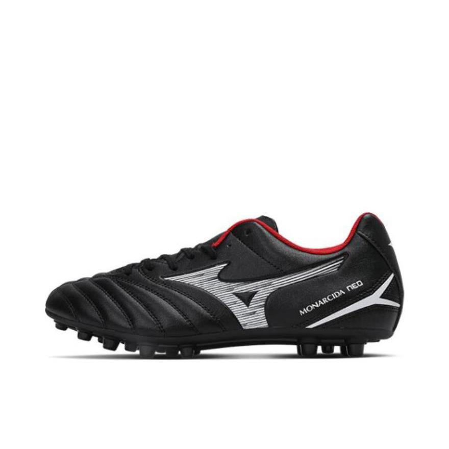 推荐商品：Mizuno/美津浓 Monarcida Neo III Select AG 中端 胶质短钉 减震耐磨 轻便百搭 圆头 足球鞋 黑色/红色