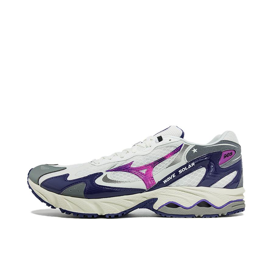 推荐商品：Mizuno/美津浓 Wave Solar 防滑耐磨 健身训练 缓震回弹 网布透气 织物 运动休闲鞋 白色/灰色/星辉蓝